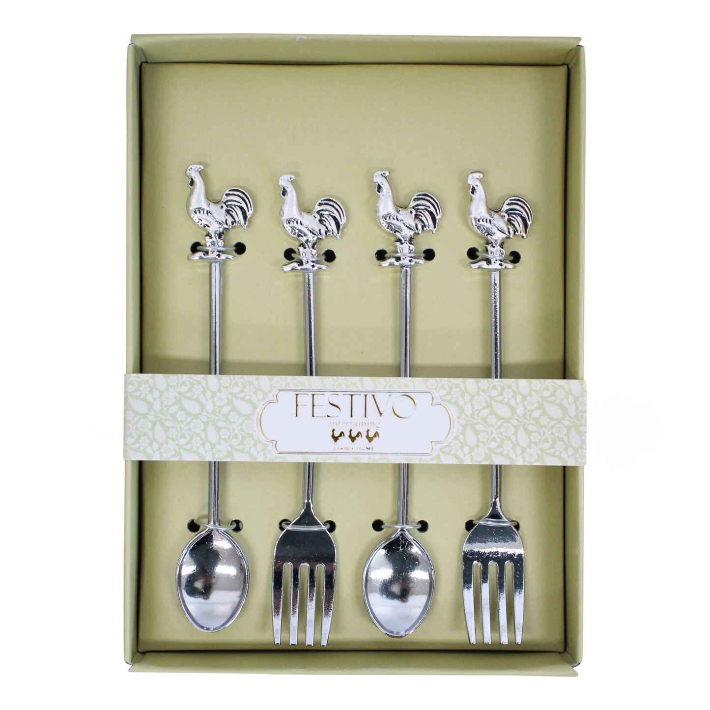 rooster fork and spoon set