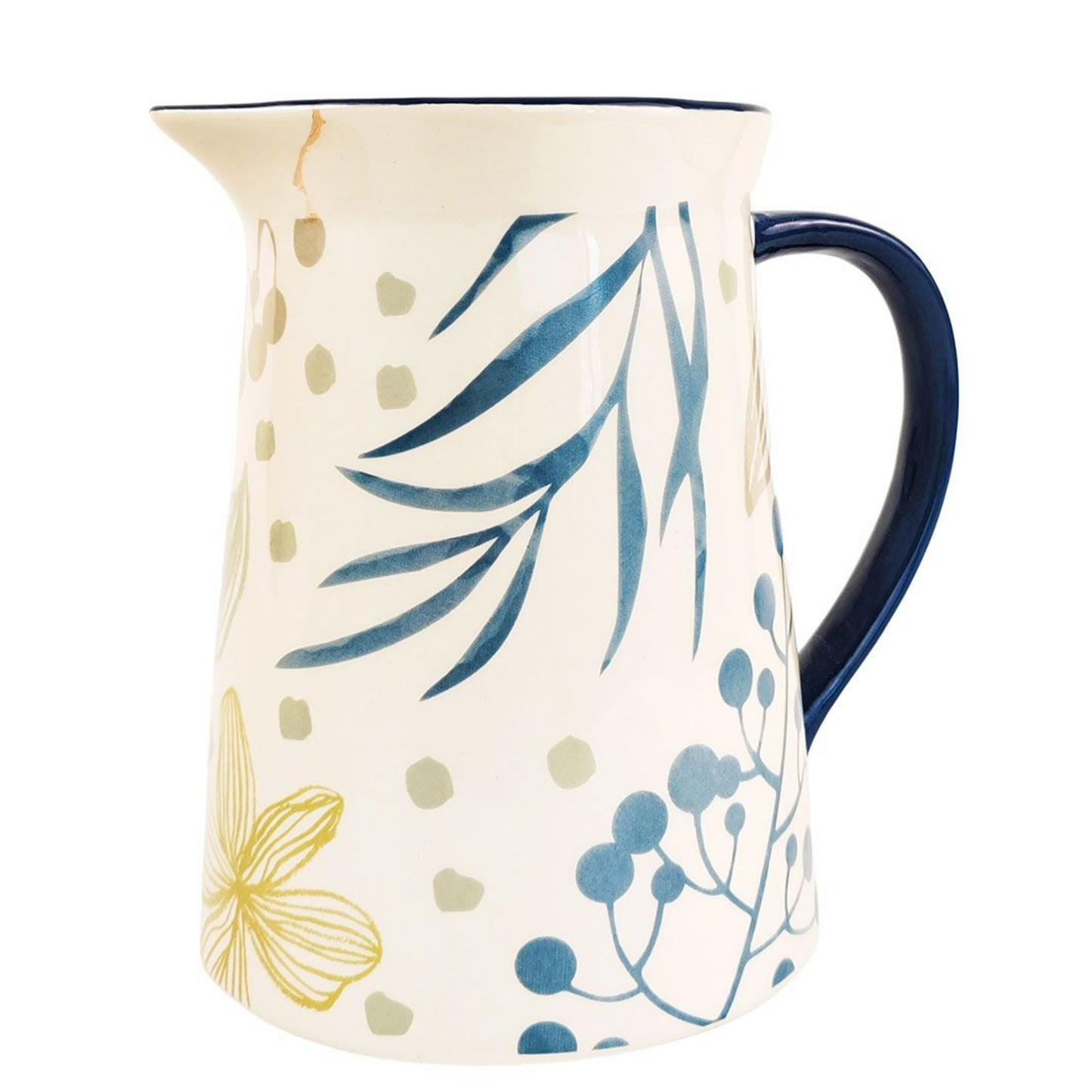 Summer Solstice Ceramic Jug – 15 cm tall with a smooth, glossy finish and a captivating blue and green gradient. A versatile ceramic piece ideal for fresh flowers, dried stems, or as a decorative centerpiece.