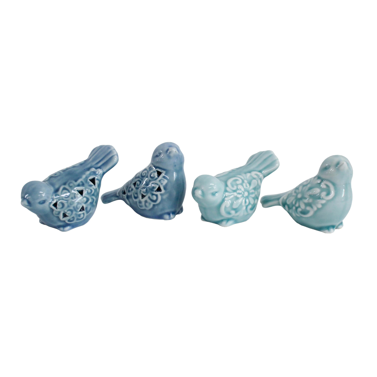 Birds Teal Set of 4