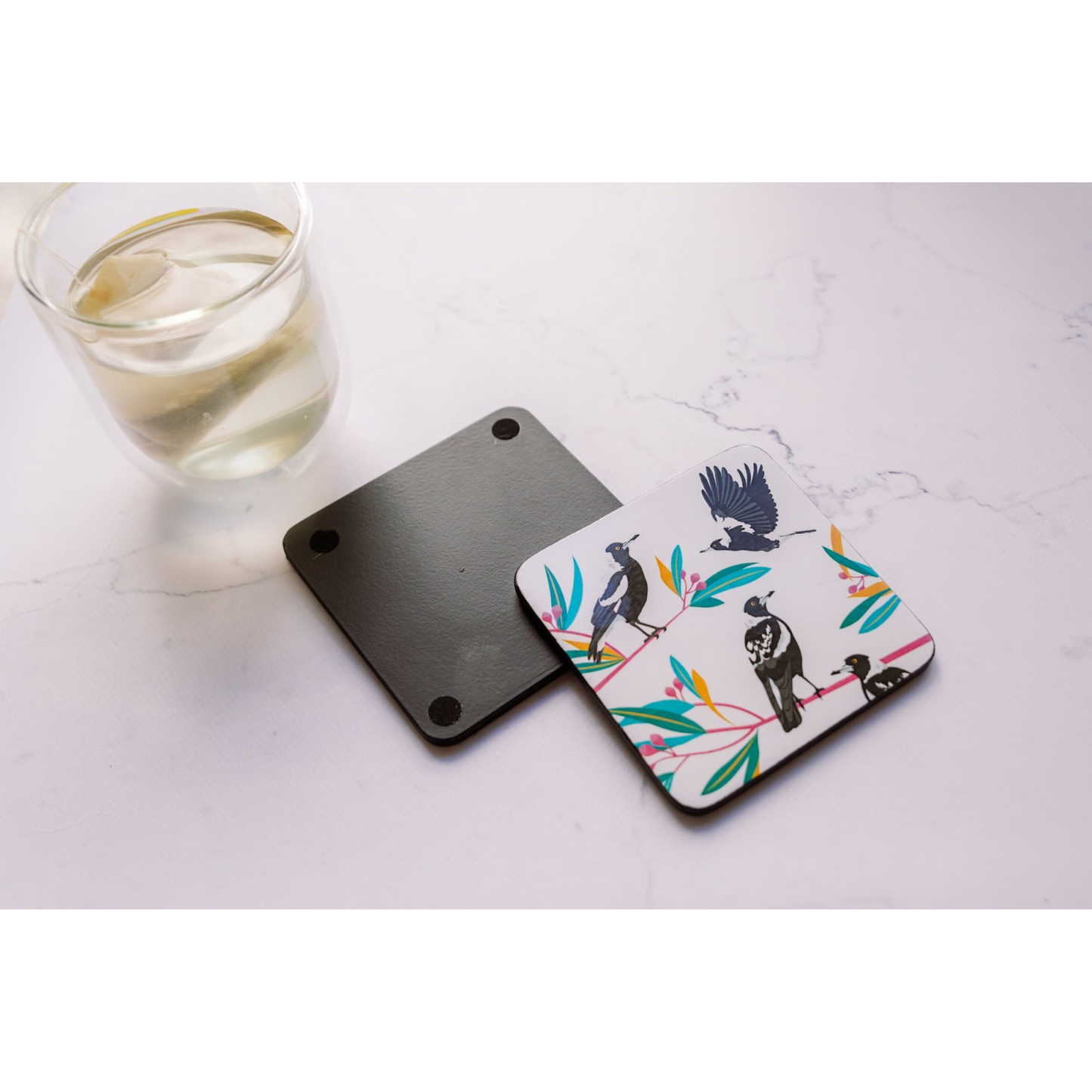 magpie coasters