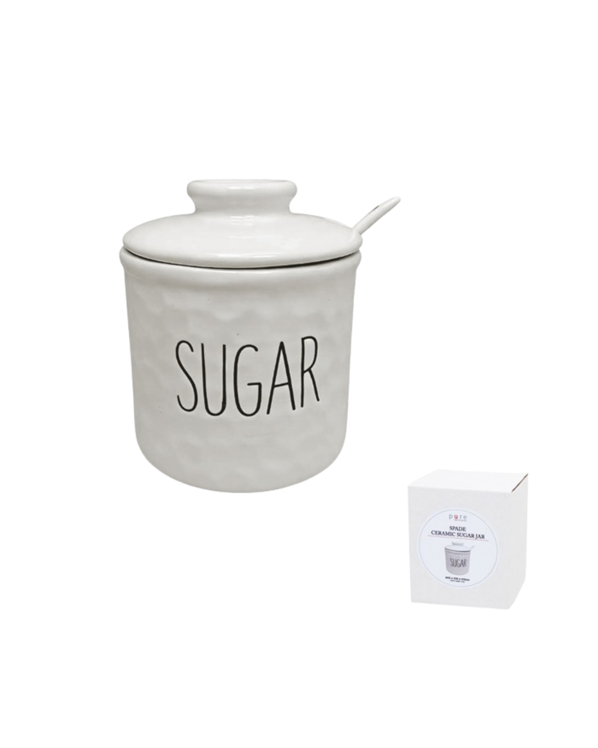 Spade Ceramic Sugar Jar