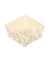 Floral Ceramic Berry Basket