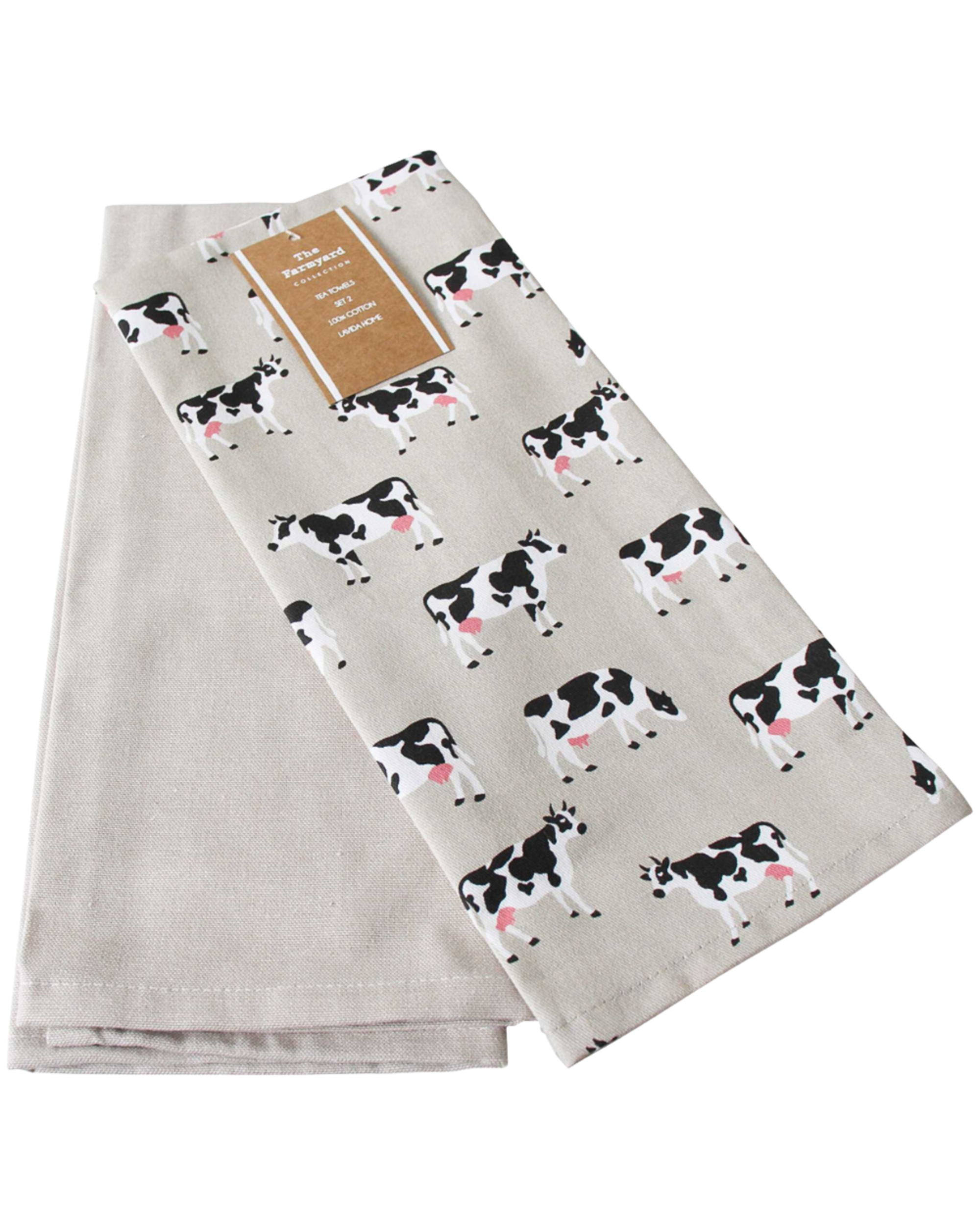 2pce Cow Tea Towel Set
