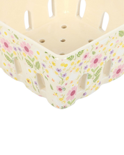 Floral Ceramic Berry Basket