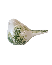 Botanical Green Ceramic Bird