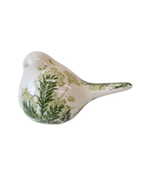 Botanical Green Ceramic Bird