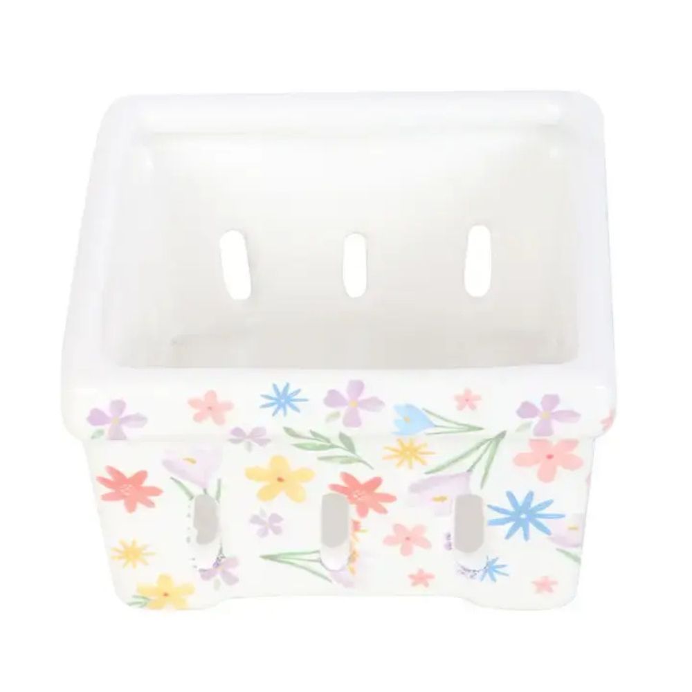 Spring Floral Berry Basket