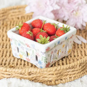 Spring Floral Berry Basket