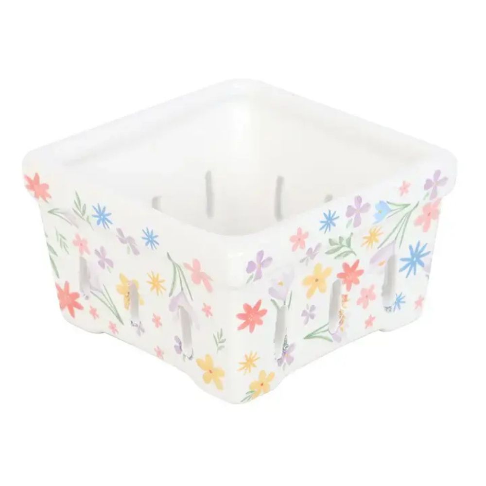 Spring Floral Berry Basket
