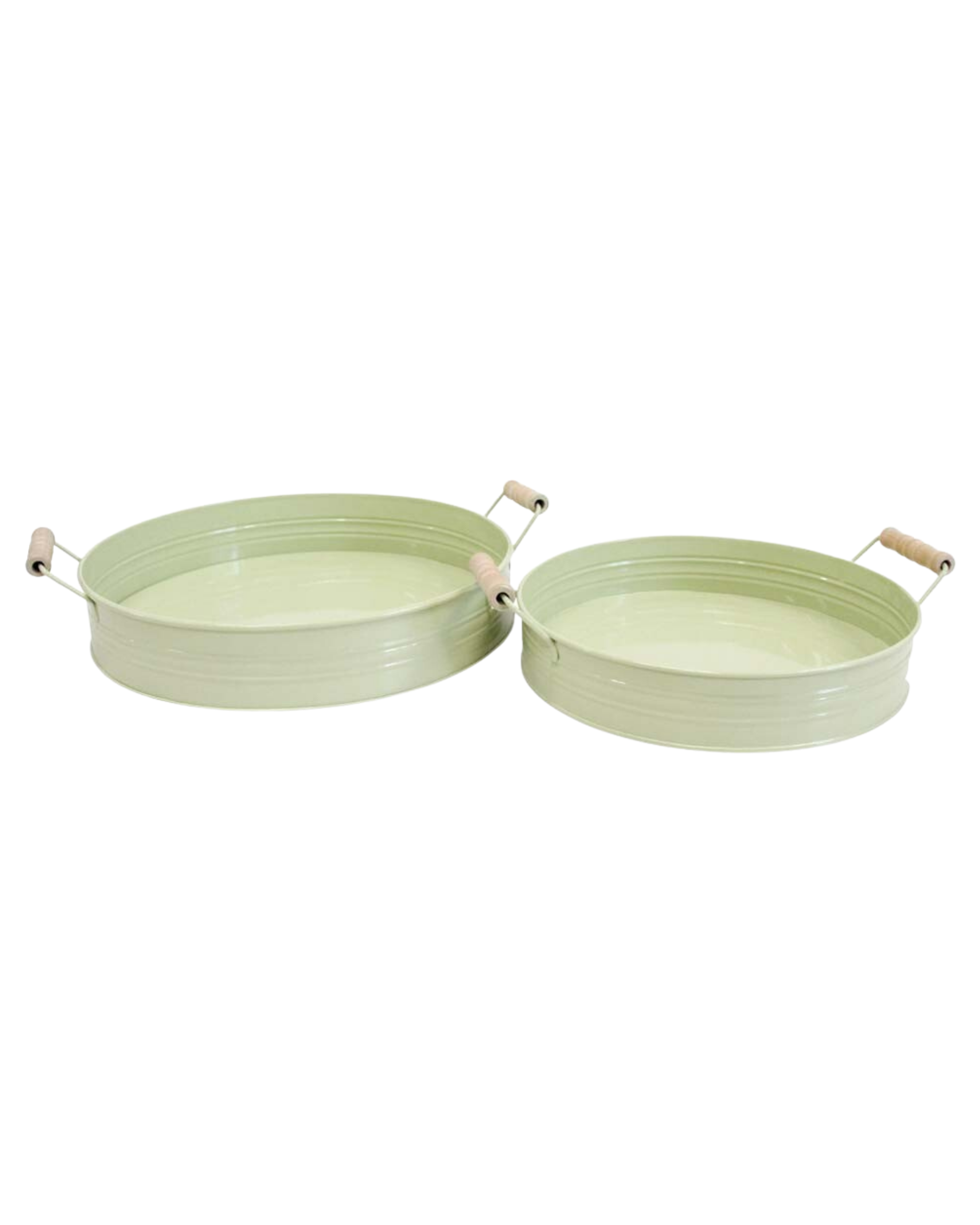 Sage Metal Serving Trays Set of 2