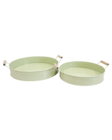 Sage Metal Serving Trays Set of 2