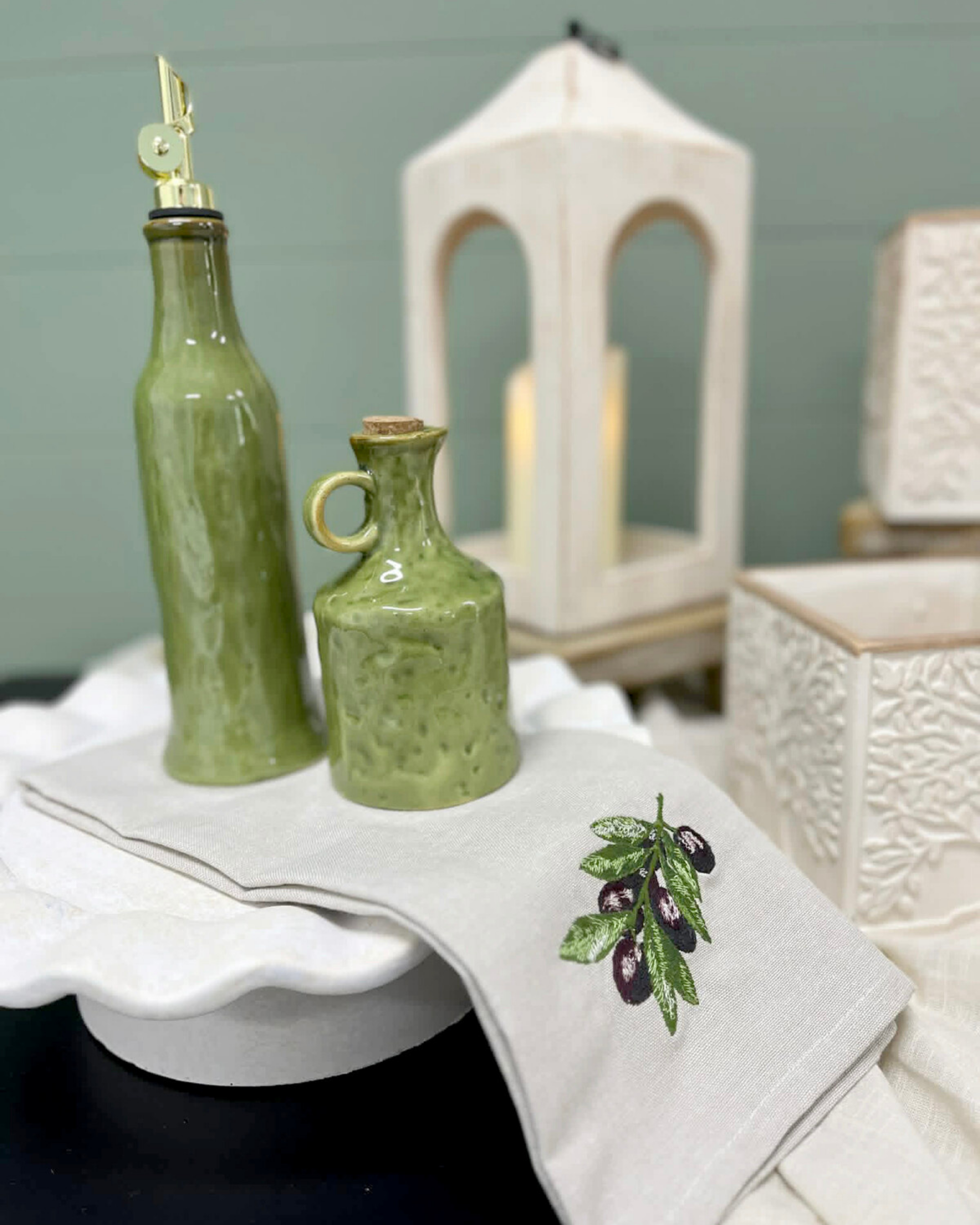 French Artichoke Green Olive Oil Bottle