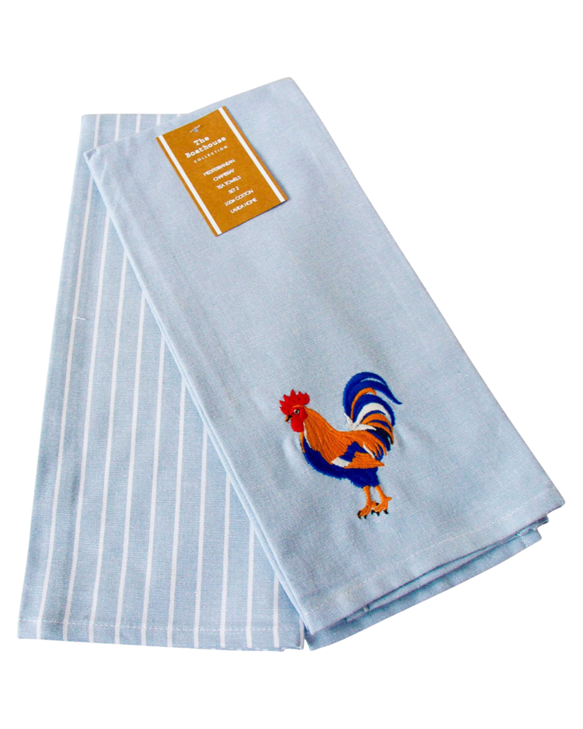 2pce Rooster Tea Towel Set