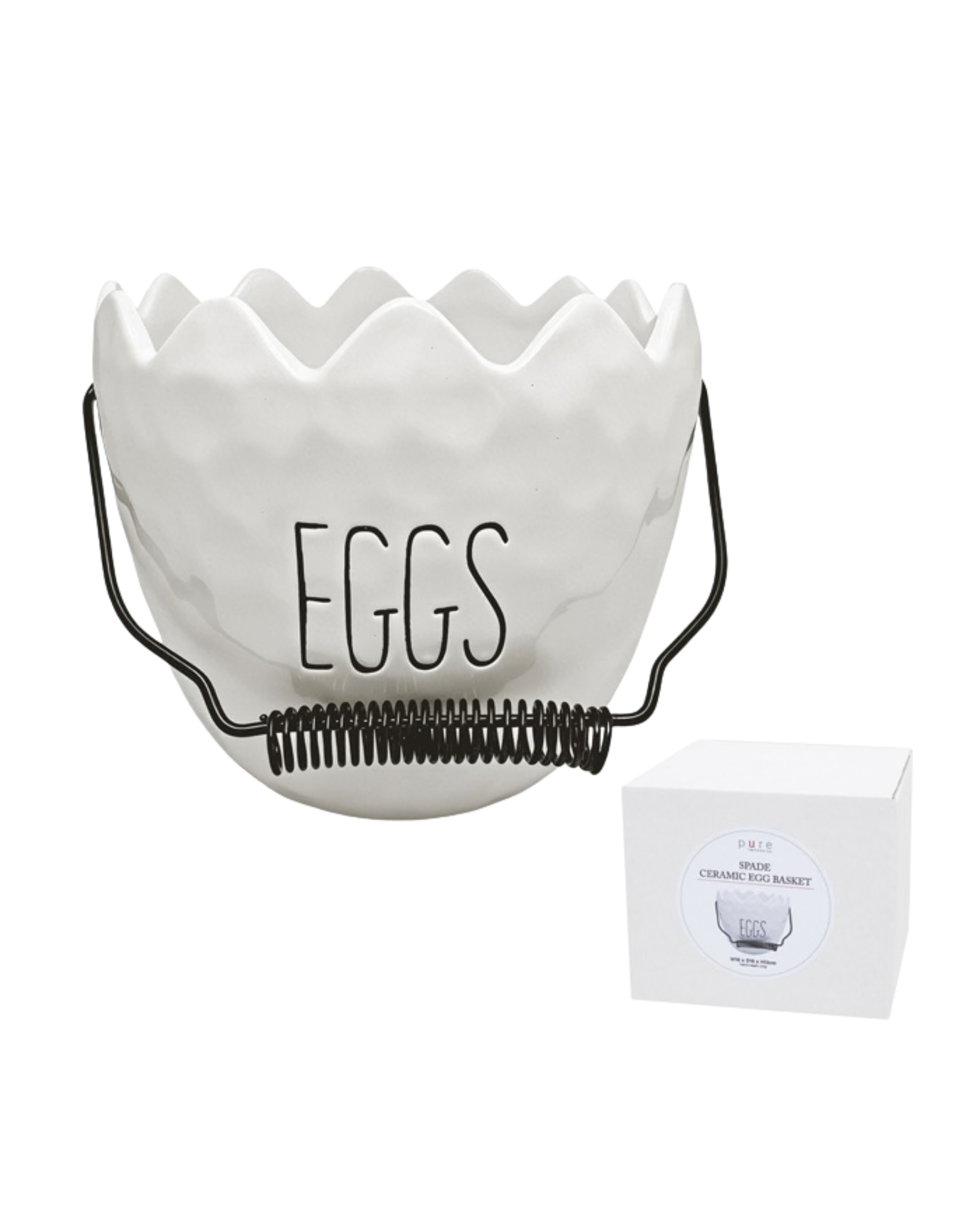 Spade Ceramic Egg Basket