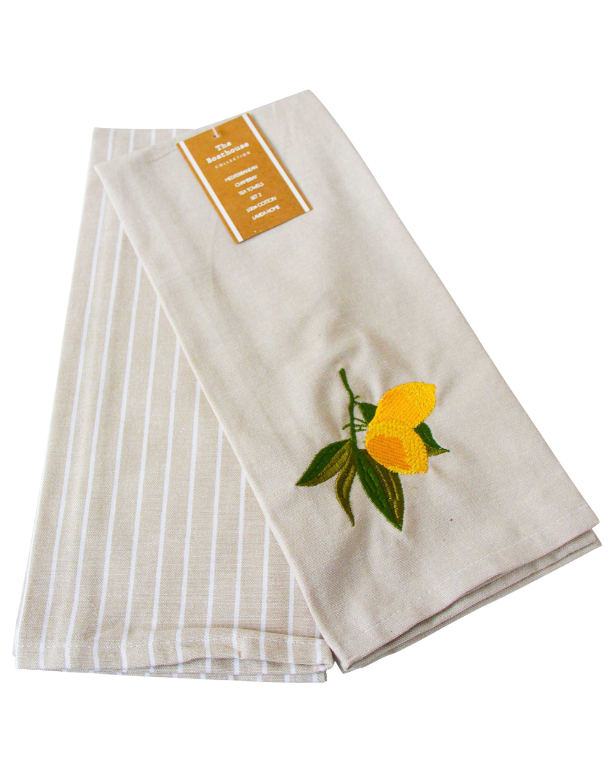 2pce Lemon Tea Towel Set