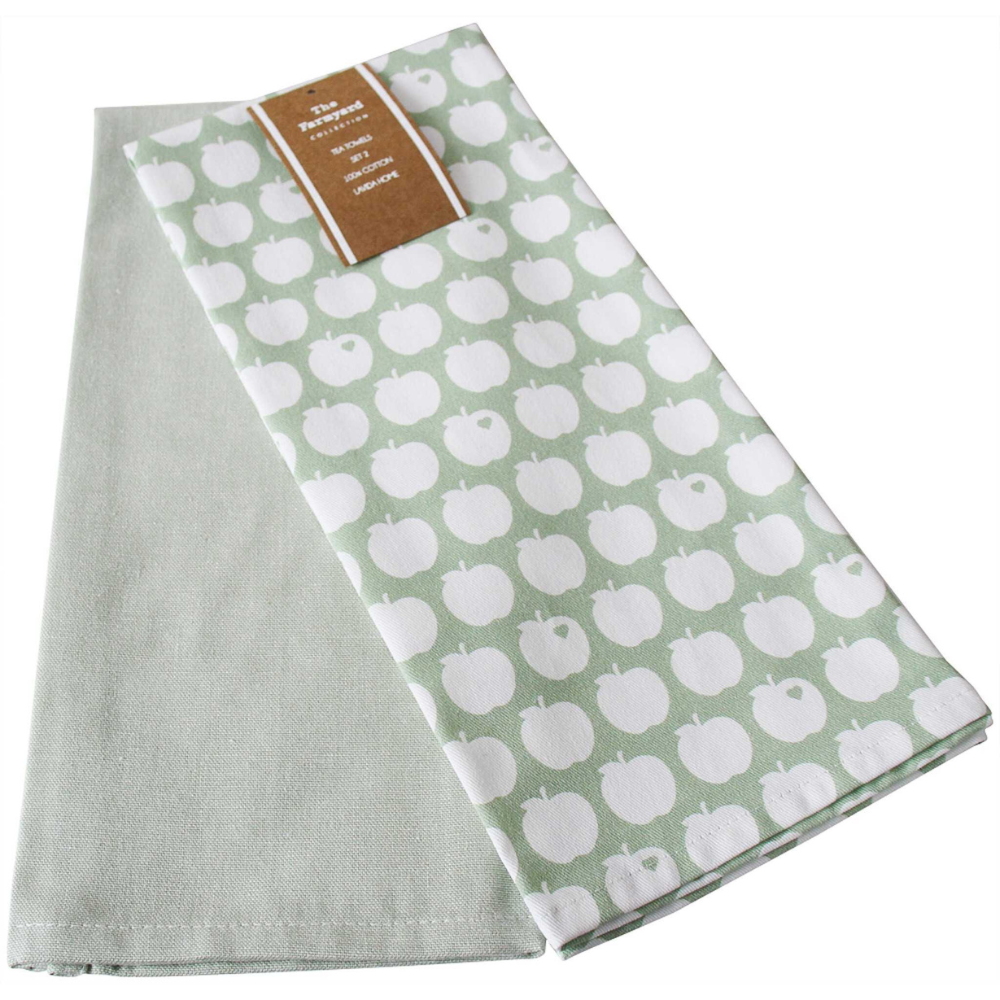 2pce Apple Tea Towel Set