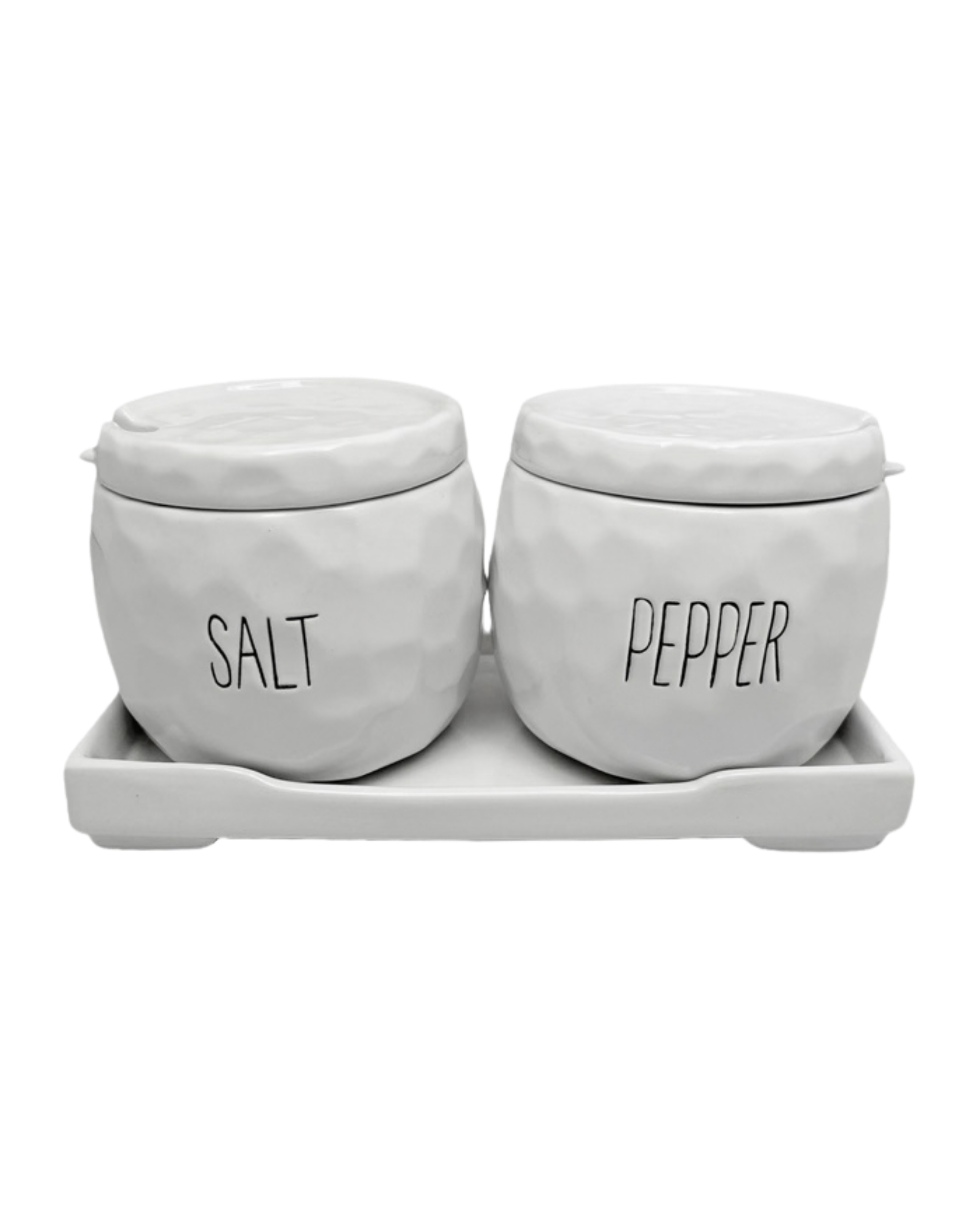 Spade Ceramic Salt & Pepper Shaker Set
