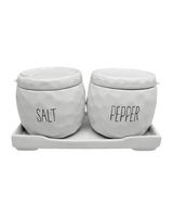 Spade Ceramic Salt & Pepper Shaker Set