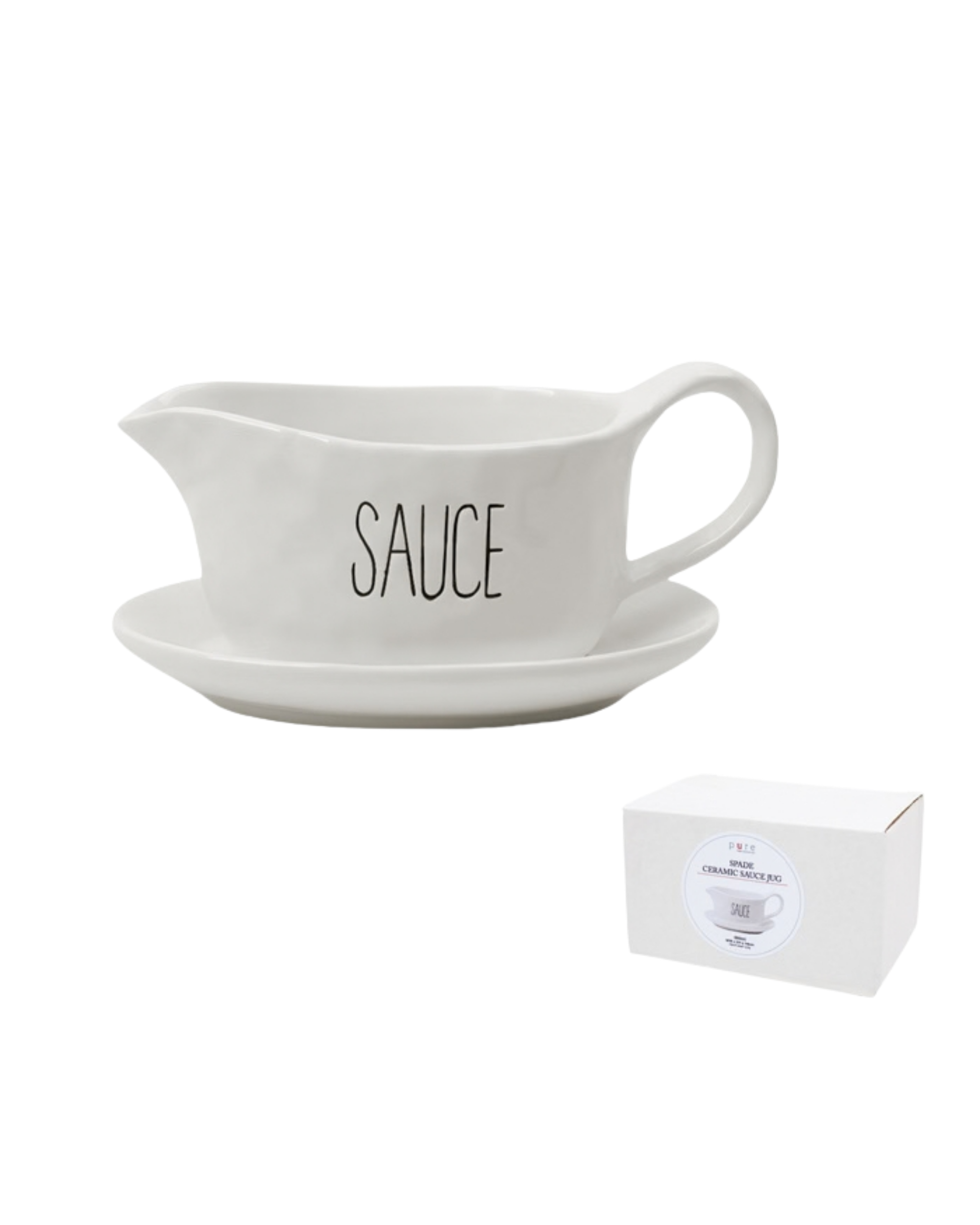 Spade Ceramic Sauce & Gravy Boat