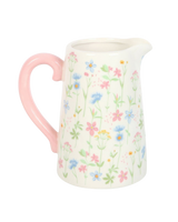 Blooming Floral Print Ceramic Jug