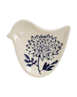 Folk Bird Dish Bloom Indigo