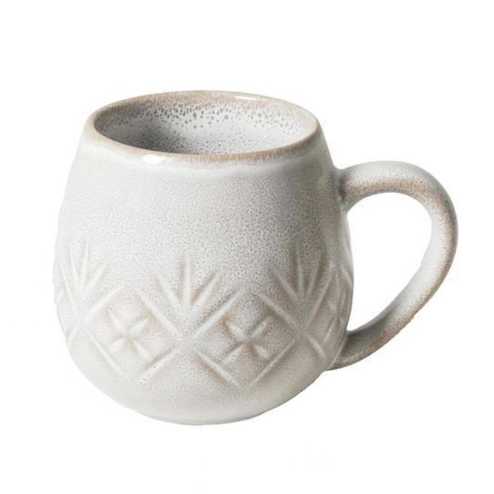Hardware Lane stoneware mug, 350ml, etched vintage-style detailing, inspired by Melbourne café culture, designed in Australia, microwave and dishwasher safe.