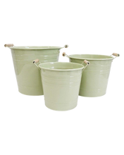 Sage Metal Utility Planter Set of 3