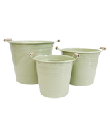 Sage Metal Utility Planter Set of 3