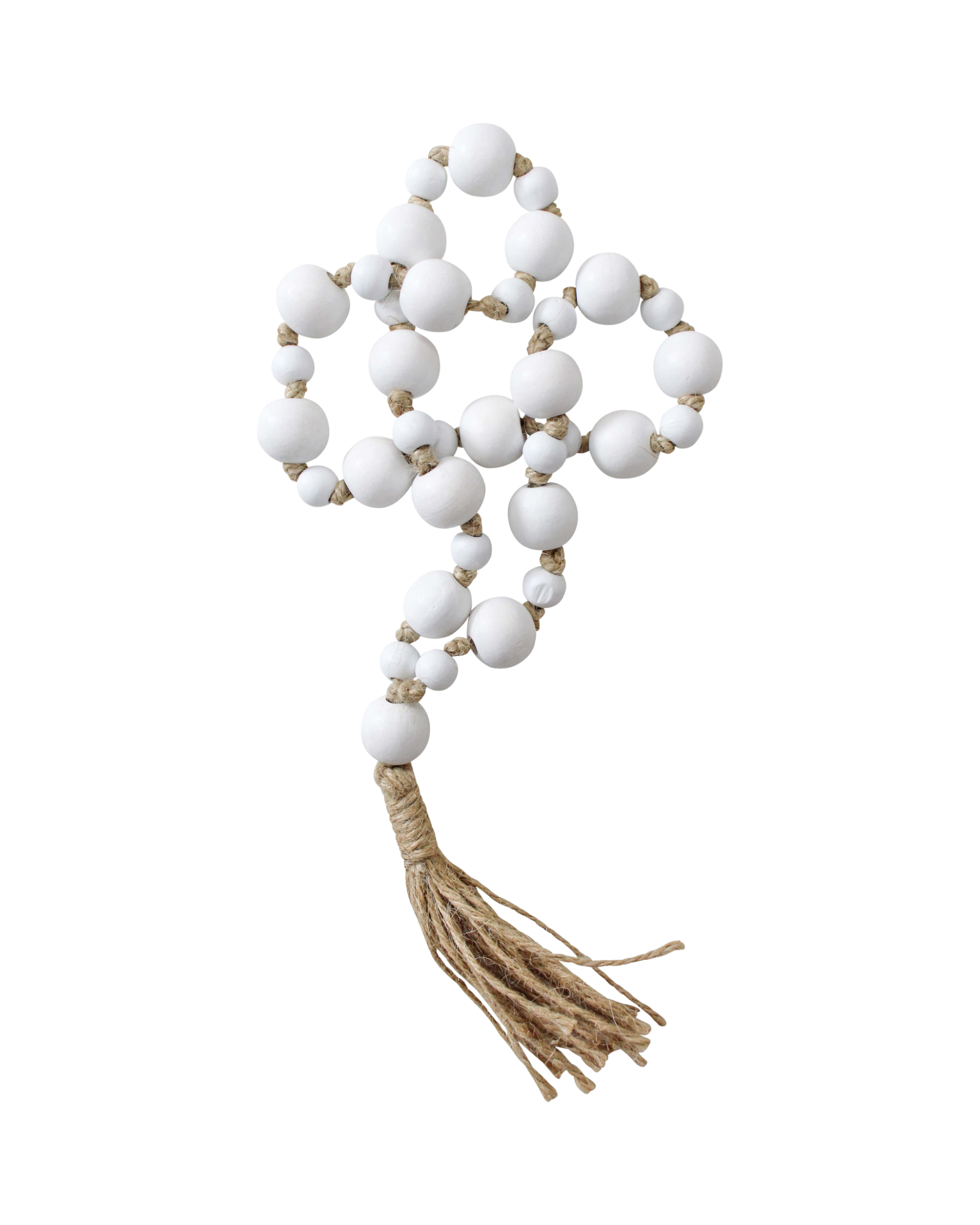 Wooden Beads with Tassel Loop Hanger