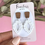 Wren White Earrings