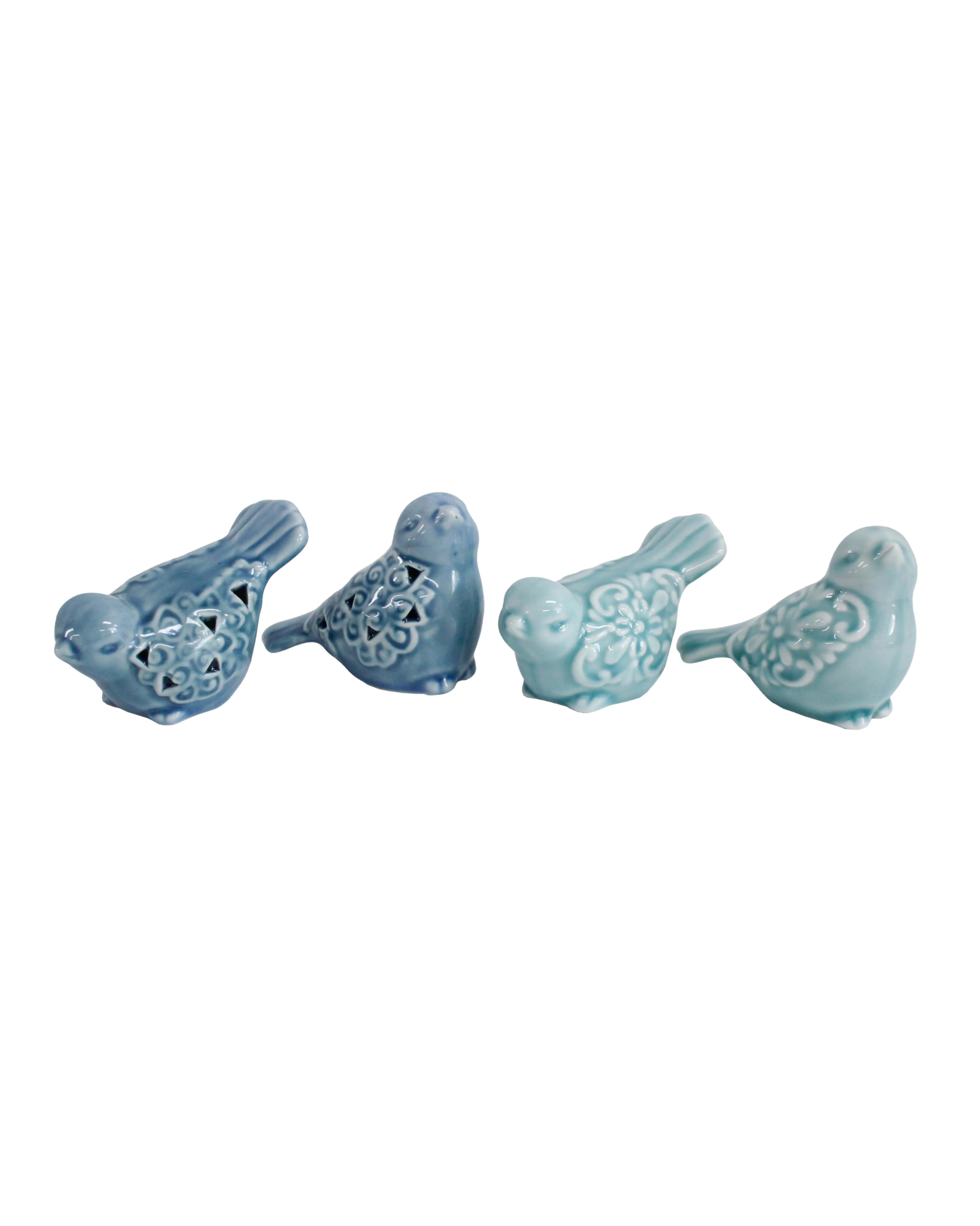 Birds Teal Set of 4