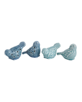 Birds Teal Set of 4