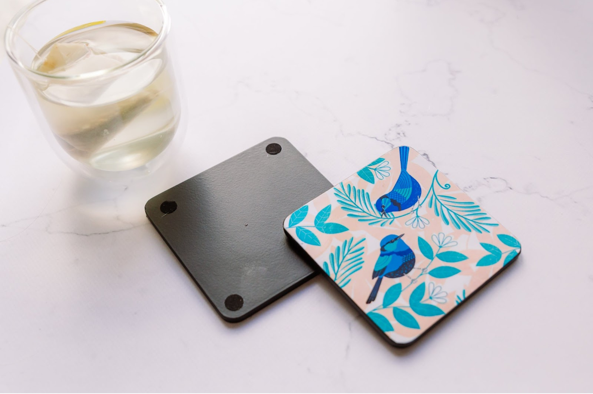 Blue Wren Coasters – Set of 4