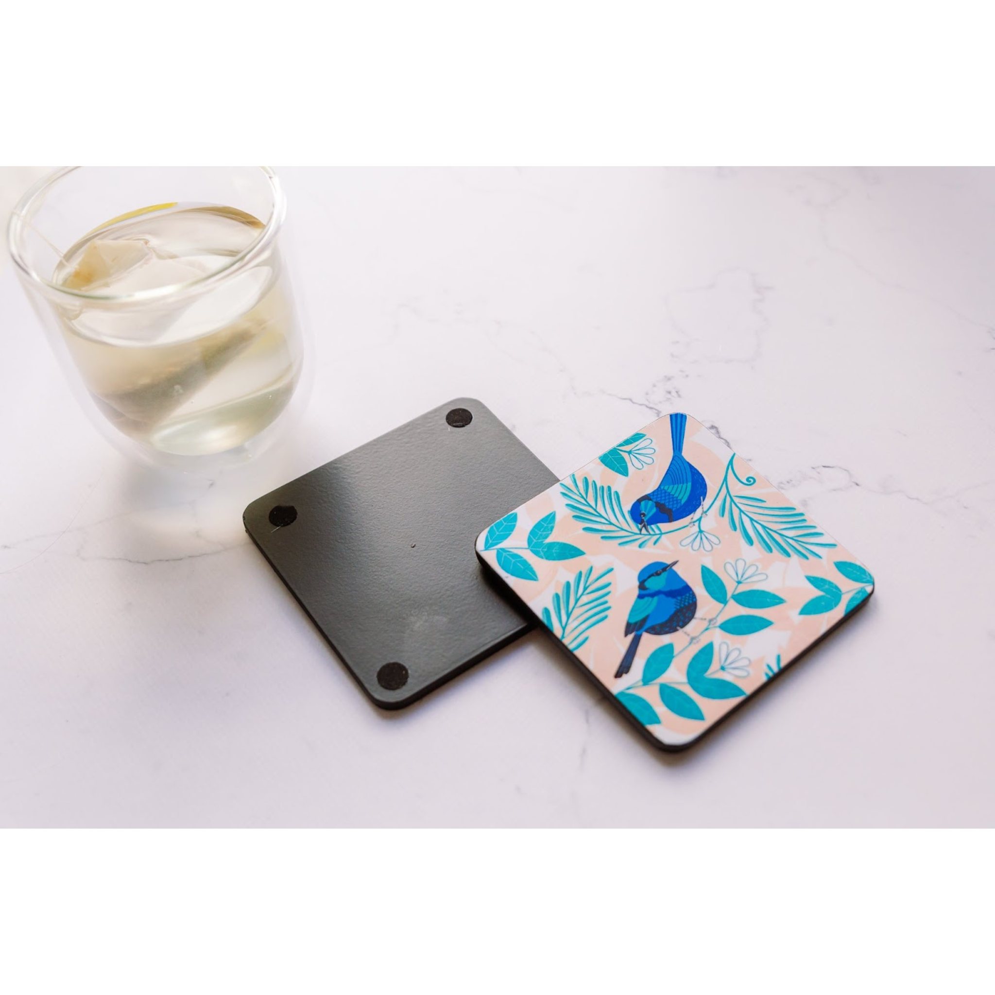 Blue Wren Coasters – Set of 4