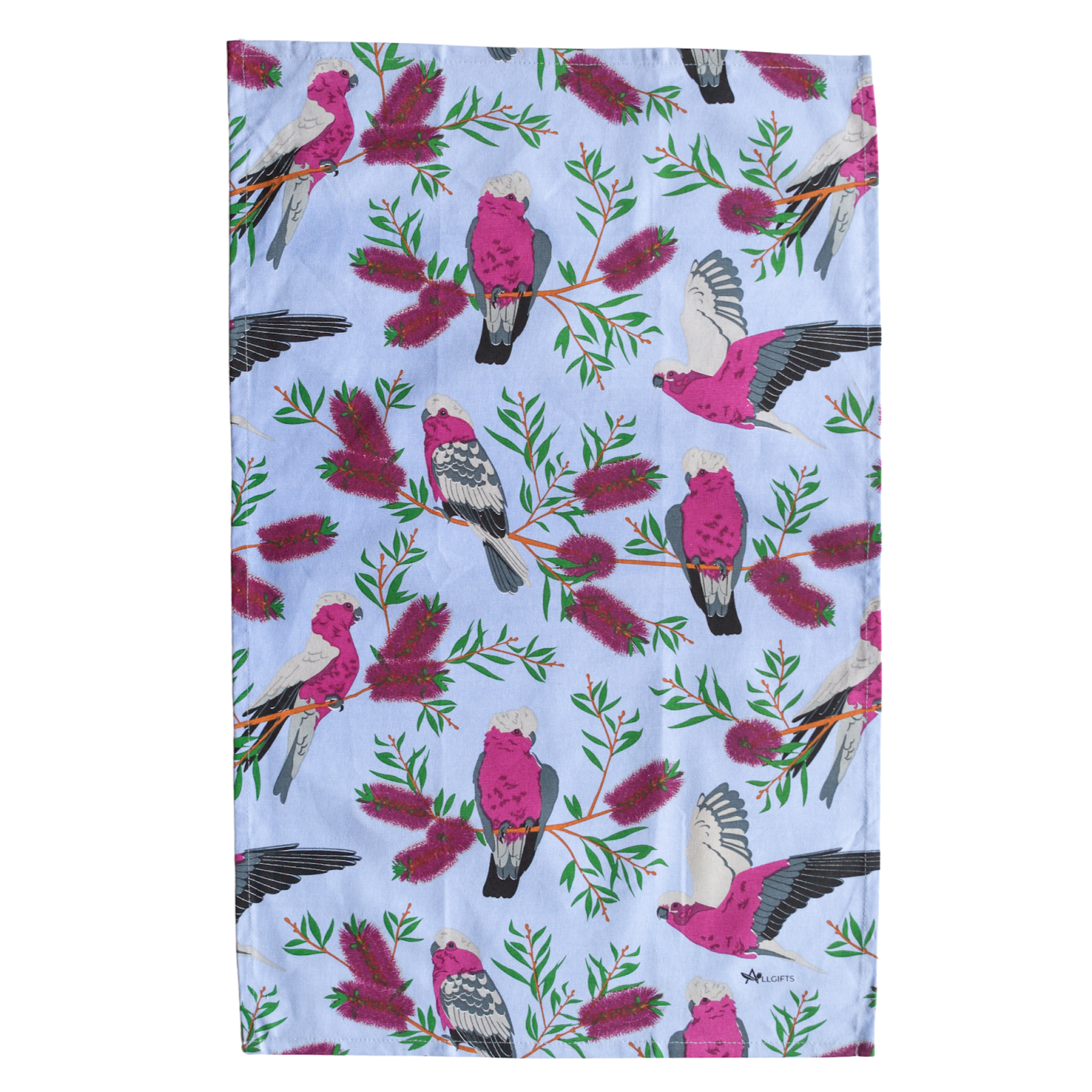 Galah Blue Tea Towel