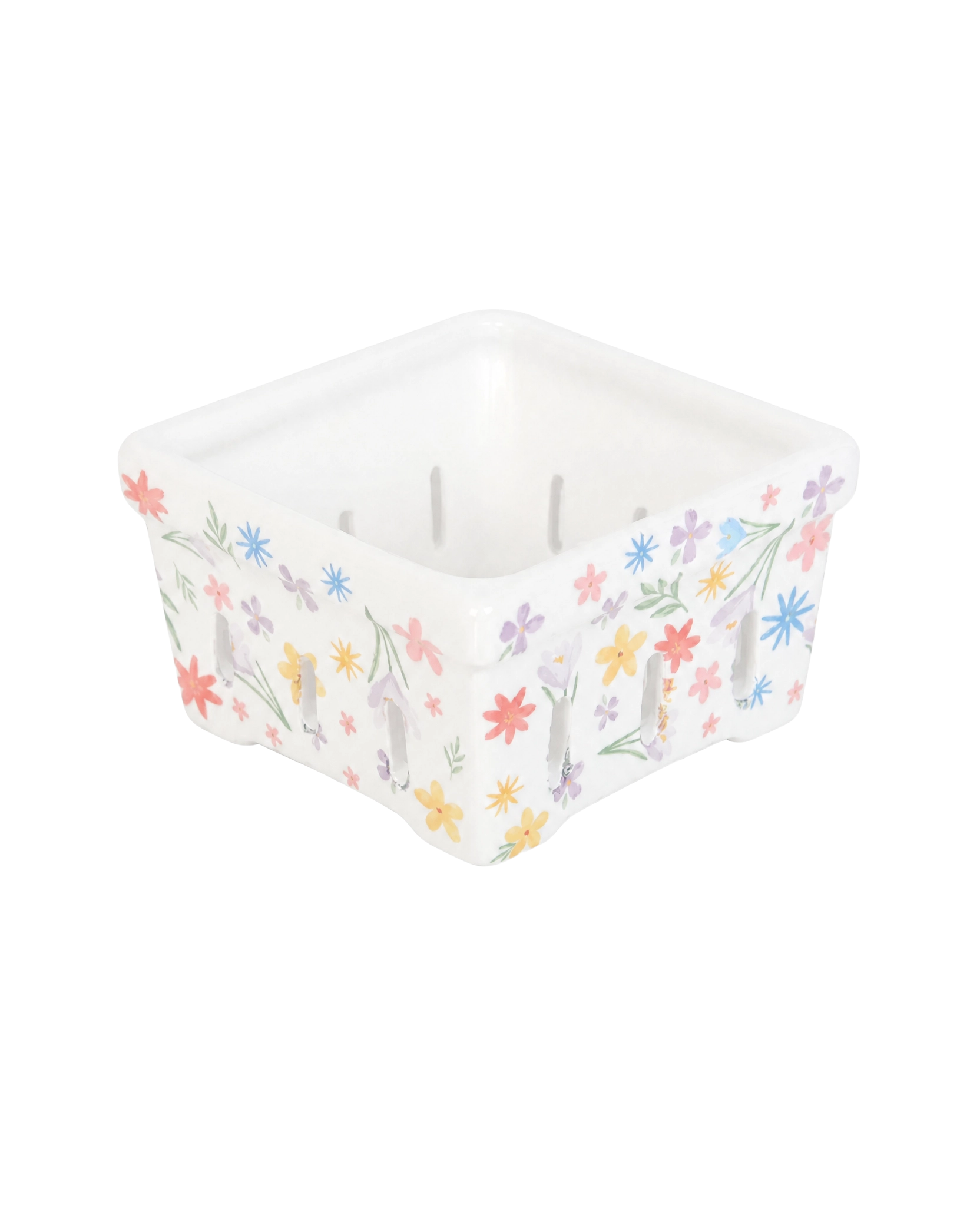 Spring Floral Berry Basket
