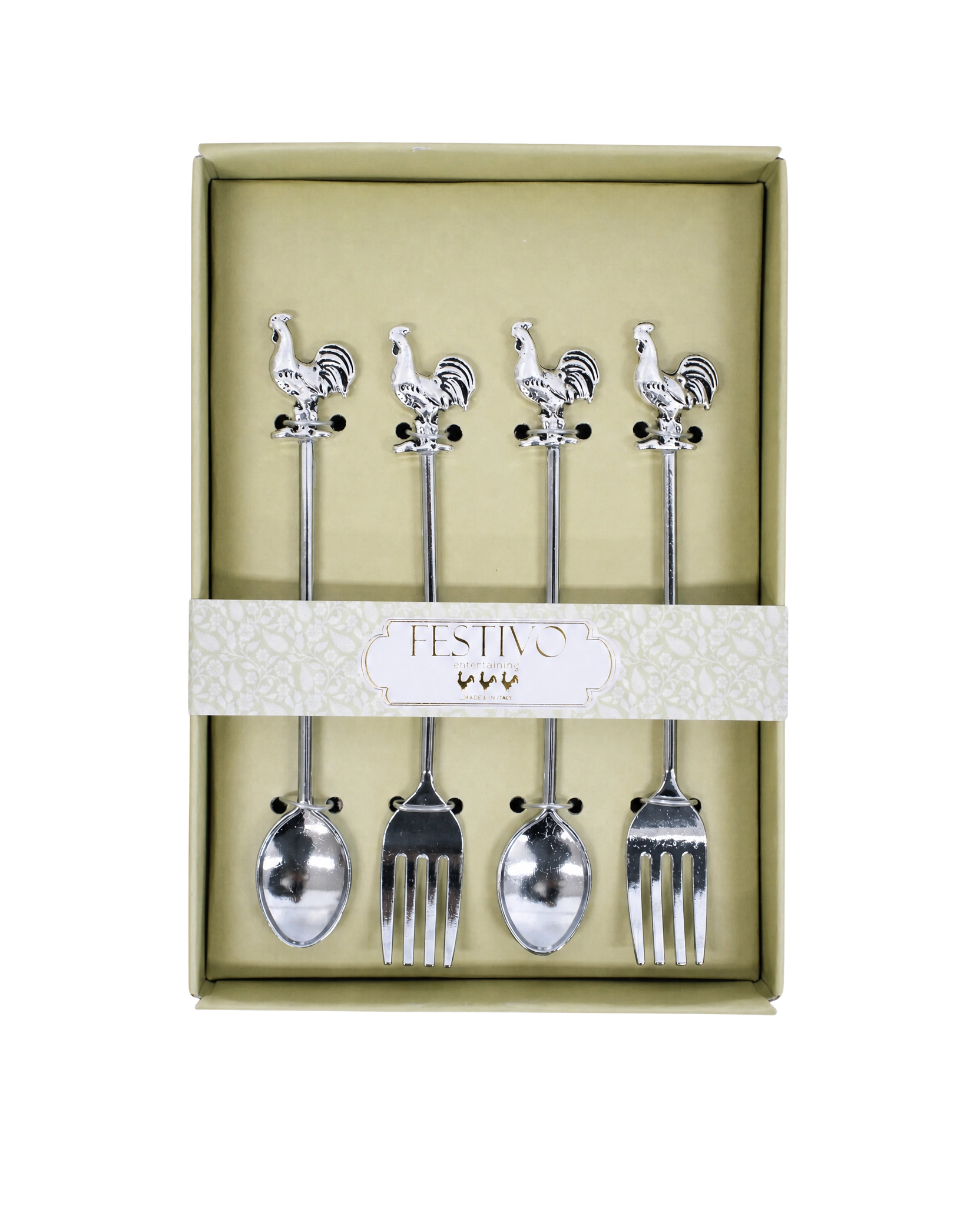 Fork & Spoon Set Rooster