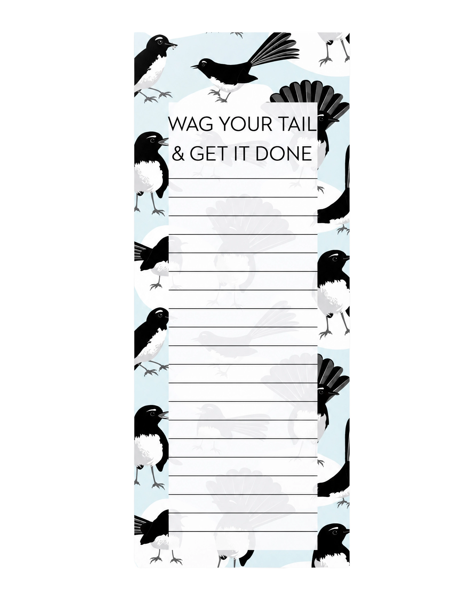 Willie Wagtail Jotter ~ Wag Your Tail & Get It Done