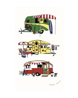 Retro Caravan Tea Towel